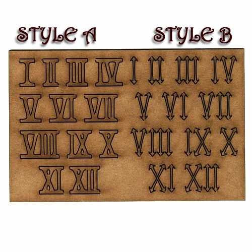 Roman Numerals MDF Add On Sheet